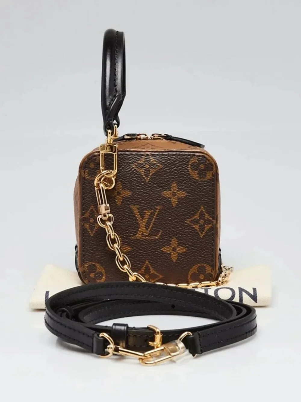 Louis Vuitton Reverse Monogram Coated Canvas/Leather Square Bag
